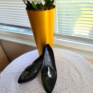 DR SCHOLL'S Suede and patent leather Penny loafers **eco friendly**